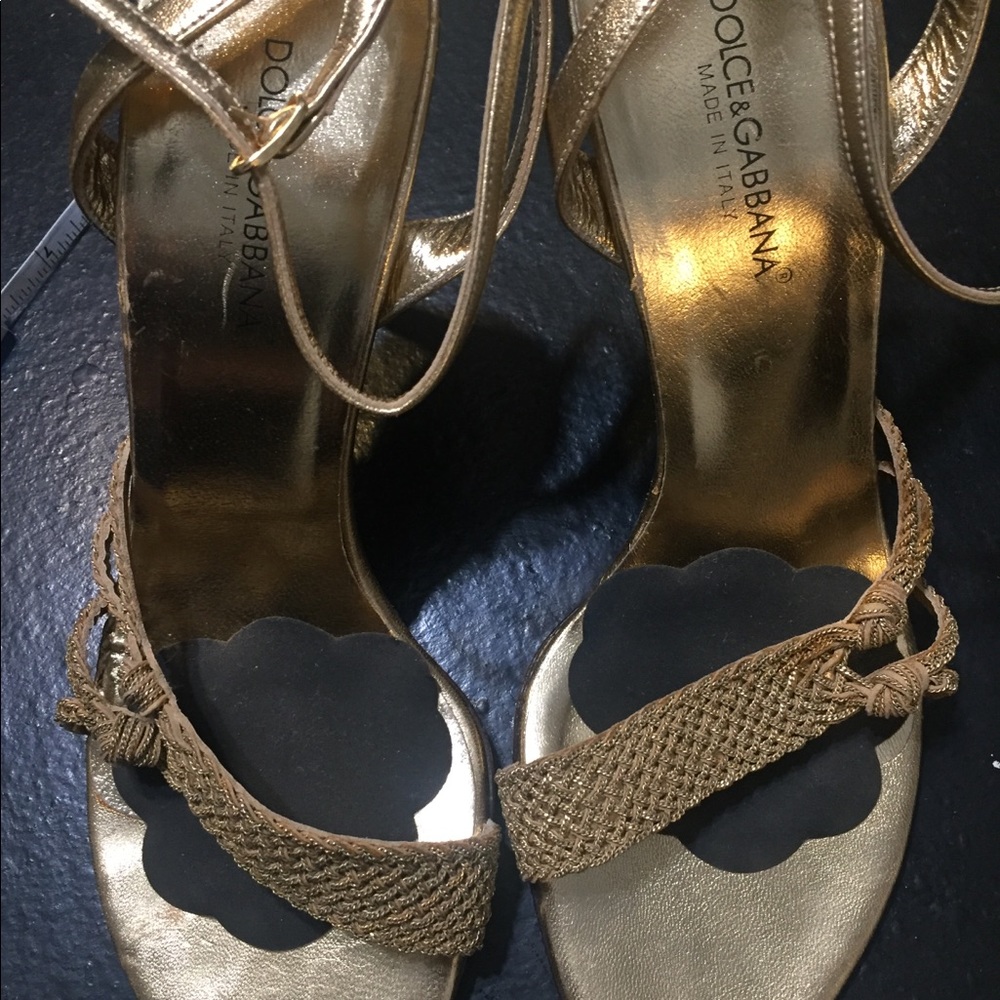 Used Dolce&Gabbana  Gold Vero Cuoio Heels